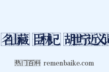 名山藏·臣林记·胡世宁近义词是什么意思的图片